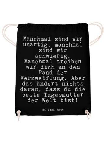 Mr. & Mrs. Panda Sportbeutel Manchmal sind wir unartig,... mit S... in Schwarz