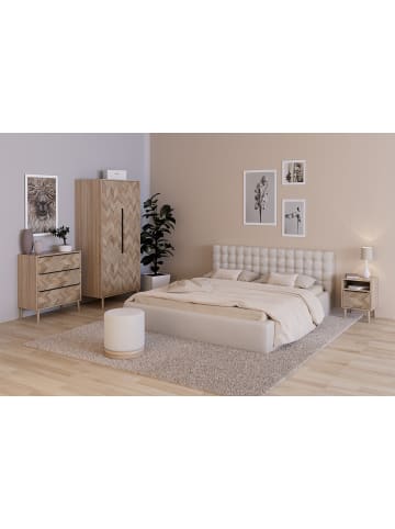 CALICOSY Kommode TORUN in Helles - (W) 80 x (H) 87 x (L) 38,5 cm
