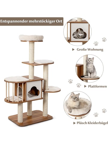 COSTWAY Kratzbaum 142cm in Braun