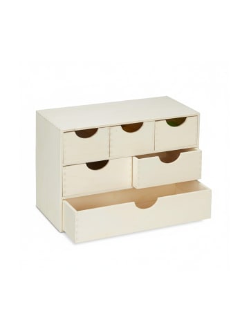 relaxdays Schubladenbox in Natur - (B)40 x (H)28 x (T)20 cm