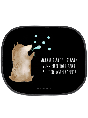 Mr. & Mrs. Panda Auto Sichtschutz Bär Seifenblasen mit Spruch in Schwarz
