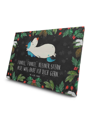 Mr. & Mrs. Panda Advents-Teekalender Einhorn Schnuller mit Spruch in Kreidetafel