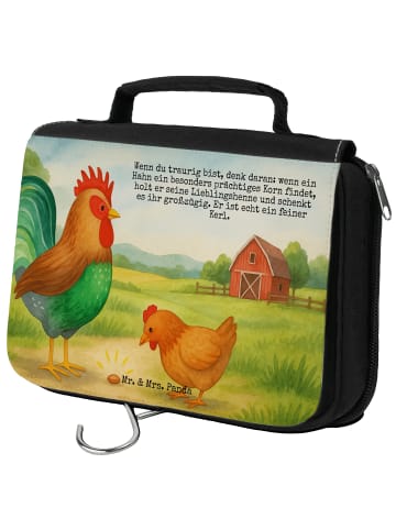 Mr. & Mrs. Panda Beauty Case Hahn Korn Design mit Spruch in Weiß