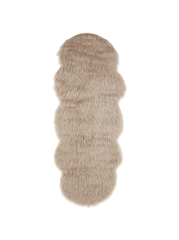 Beliani Schaffell MAMUNGARI in Beige - (W) 60 x (H) 6 x (L) 180 cm
