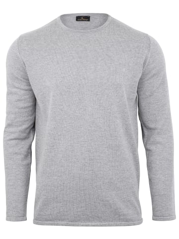 Clark Crown® Basic Crew Neck Strickpullover in hellgrau