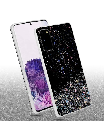 cadorabo Hülle für Samsung Galaxy S20 Glitter in Schwarz mit Glitter