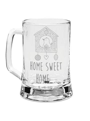 Mr. & Mrs. Panda Krug Vogelhaus Home mit Spruch in Transparent