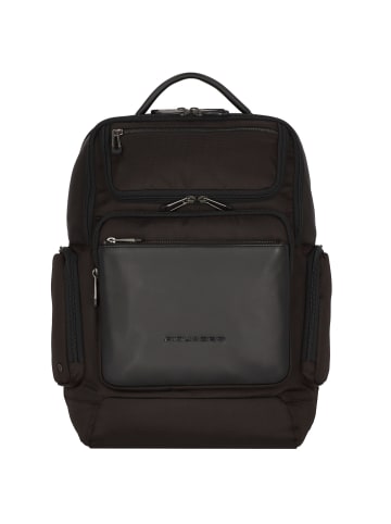 Piquadro S115 Rucksack Leder 43 cm Laptopfach in schwarz