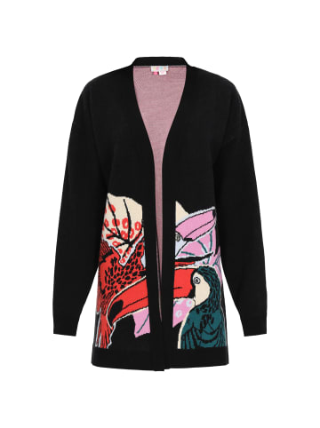 IZIA Women Cardigan in black multicolor