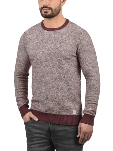 BLEND Strickpullover BHNathan 20704878ME Strickpulli mit farblich abgesetzten Abschlüssen in Rot