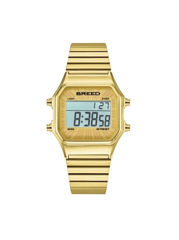 Breed Terra LCD-Armbanduhr in Gold