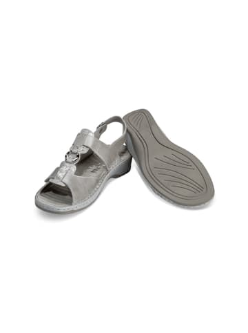 VITAFORM Echt Leder Sandalen in platin