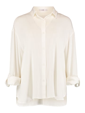 Hailys Bluse Stilvolles Halbarm Krempelfunktion Hemd in Weiß