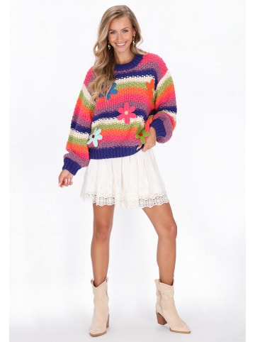 IZIA Sweater in blue multicolor