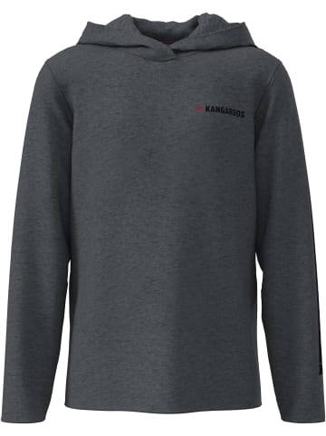 Kangaroos Kapuzenshirt in anthrazit meliert