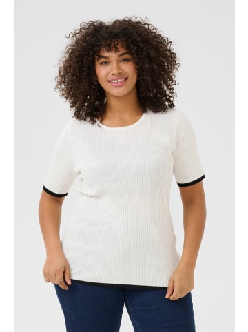 KAFFE curve Strickpullover KClizzy Regular fit in Chalk with Black contrast