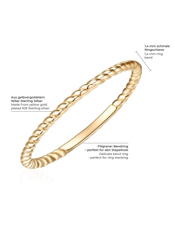 Glanzstücke München Ring aus Sterling Silber in gelbgold