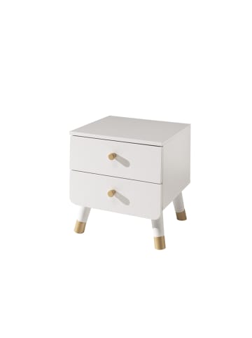 58 aufm Kessel NACHTKOMMODE Kamillah 43x40x45 MDF Satin Weiß