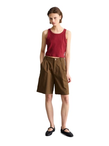 Marc O'Polo DENIM Ripp-Top slim cropped in Vivid Cherry
