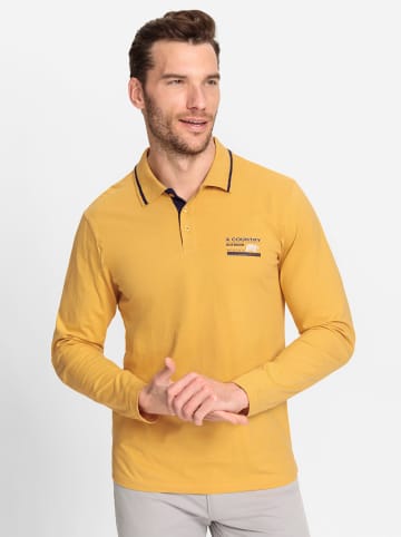 WITT WEIDEN Langarm-Poloshirt in ocker