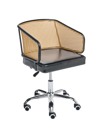 Beliani Bürostuhl TUCSON in Schwarz/Silber - (W) 50 x (H) 75 x (L) 50 cm