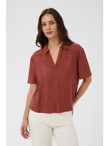 Kaffe Kurzarm-Bluse KAemily Baggy fit in Henna