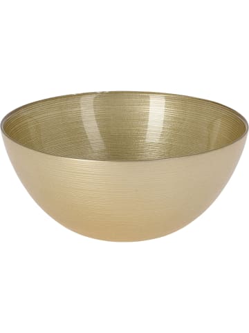 Home&Styling Collection Dekoschüssel aus Glas in Golden, Ø 21 x (H) 9 cm