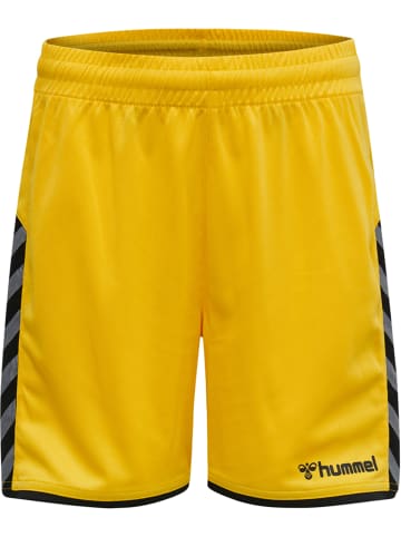 Hummel Hummel Poly Kurze Hose Hmlauthentic Multisport Unisex Kinder Leichte Design Feuchtigkeitsabsorbierenden in SPORTS YELLOW/BLACK