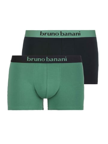 Bruno Banani Boxershort 2er Pack in Grün-Schwarz