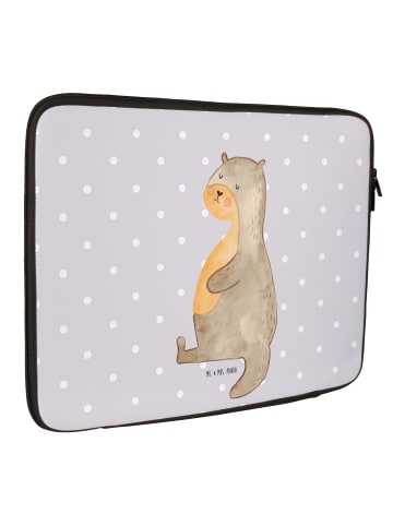 Mr. & Mrs. Panda Notebook Tasche Otter Bauch ohne Spruch in Grau Pastell