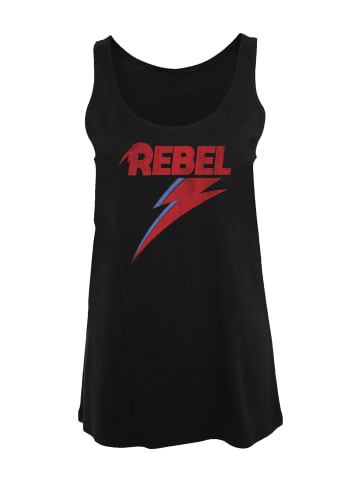 F4NT4STIC Damen Tanktop David Bowie Distressed Rebel in schwarz