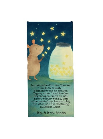 Mr. & Mrs. Panda Handtuch Maus Sterne Design mit Spruch in Weiß