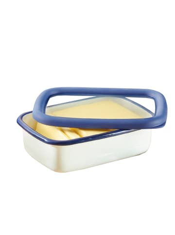 Honey Ware Flache Emaille-Frischhaltedose, S flach, 0,42L