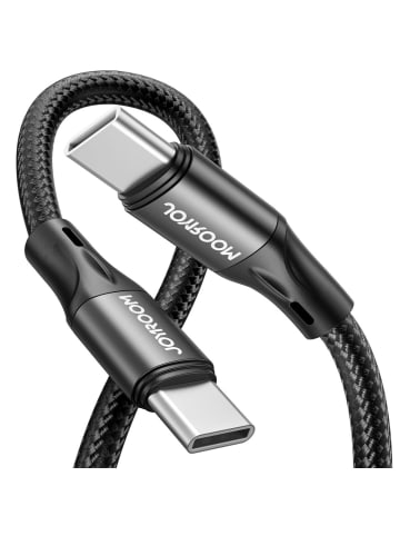 COFI 1453 USB Type-C zu USB Type-C 2 M, 60W Schnelllade- und Datenkabel in Schwarz