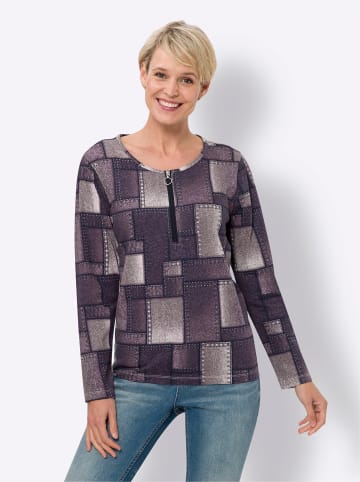 Sieh an! Langarmshirt in orchidee-traube-bedruckt