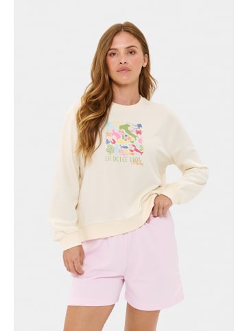 SAINT TROPEZ Trackjacket-sweat LoisaSZ Lockere Passform in Baby's Breath