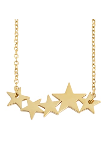 Adeliás Damen Halskette – Ankerkette Stern aus Edelstahl 43+5 in gold