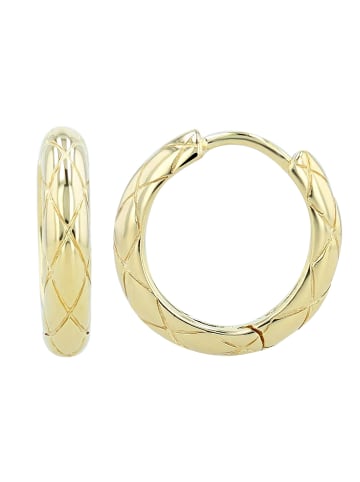 Adeliás Damen Ohrringe – Klappcreole aus 925 Silber in gold