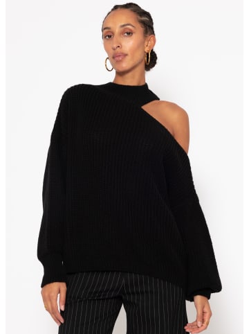 SASSYCLASSY Oversize Cut-Out Pullover in Schwarz