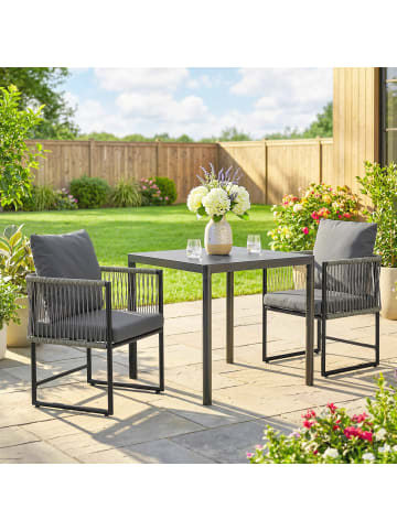 Outsunny Gartenstühle,52L x 52B x 66H cm,Dunkelgrau