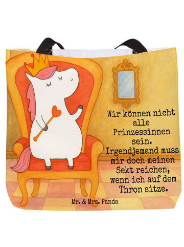 Mr. & Mrs. Panda Tasche Einhorn Prinzessin Design mit Spruch in Weiß