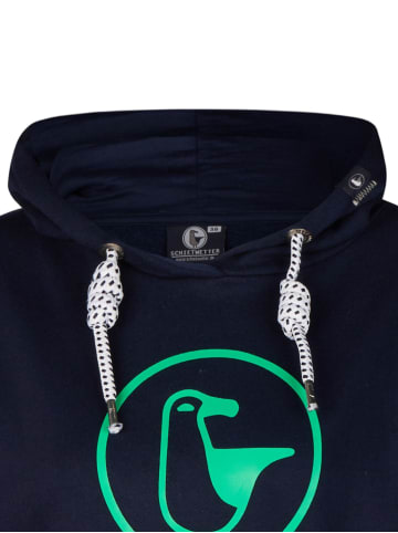 SCHIETWETTER Hoodie "Gerti", Kapuzenpullover in navy/neongreen