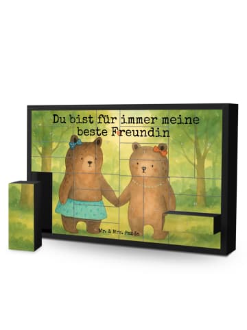 Mr. & Mrs. Panda Weihnachtskalender Bär Freundin Design mit Spruch in Weiß