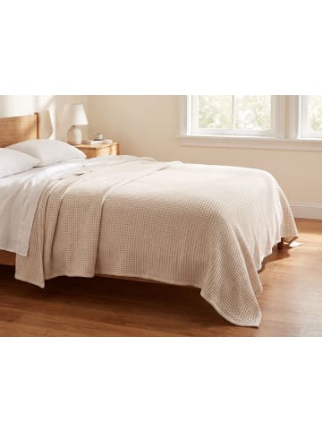 Beliani Tagesdecke CHAGYL in Beige - (W) 200 x (H) 1 x (L) 220 cm
