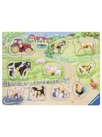 Ravensburger Ravensburger Kinderpuzzle - 03689 Morgens auf dem Bauernhof - my first wooden...