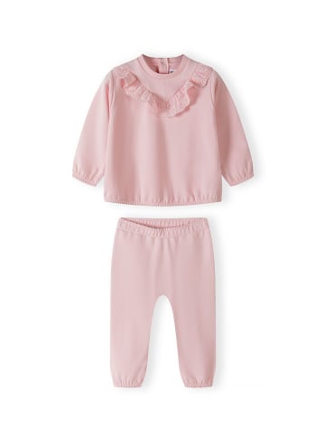 Minoti 2tlg. Set: Sweatjacken 18BABY 33 in rosa