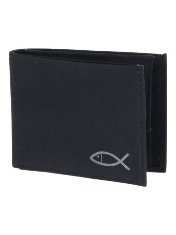 oxmox New Cryptan Geldbörse RFID Schutz 11 cm in schwarz-freedom fish grey