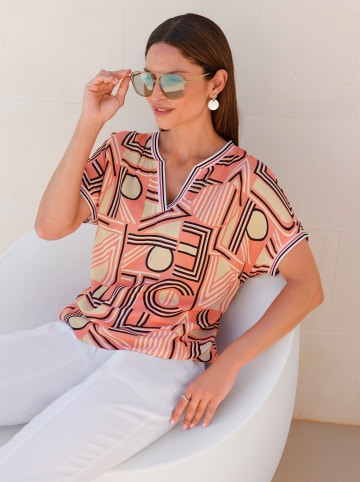 WITT WEIDEN Druckbluse in koralle-sand-bedruckt