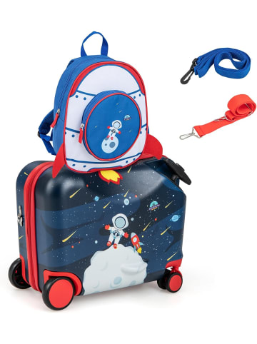 COSTWAY 2 tlg. Kinderkoffer Rucksack in Anthrazit