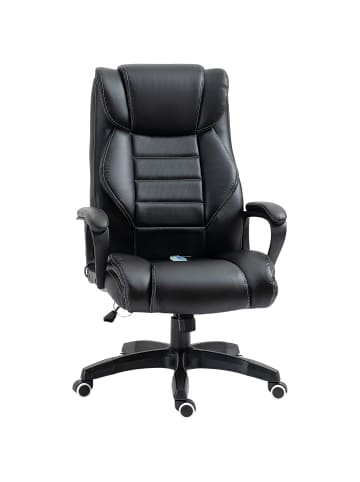 Vinsetto Bürostuhl mit Massagefunktion-74L x 64B x 112-120H cm-Schwarz